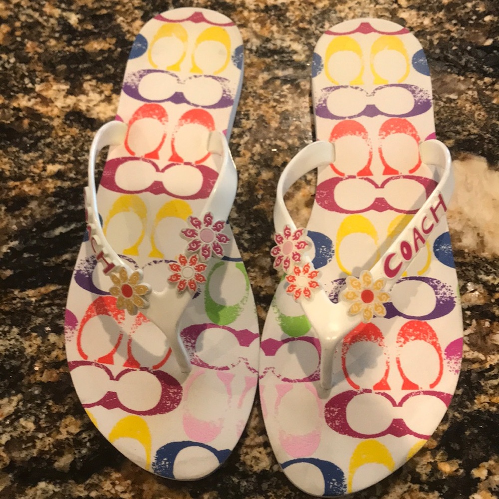 Coach flip flops